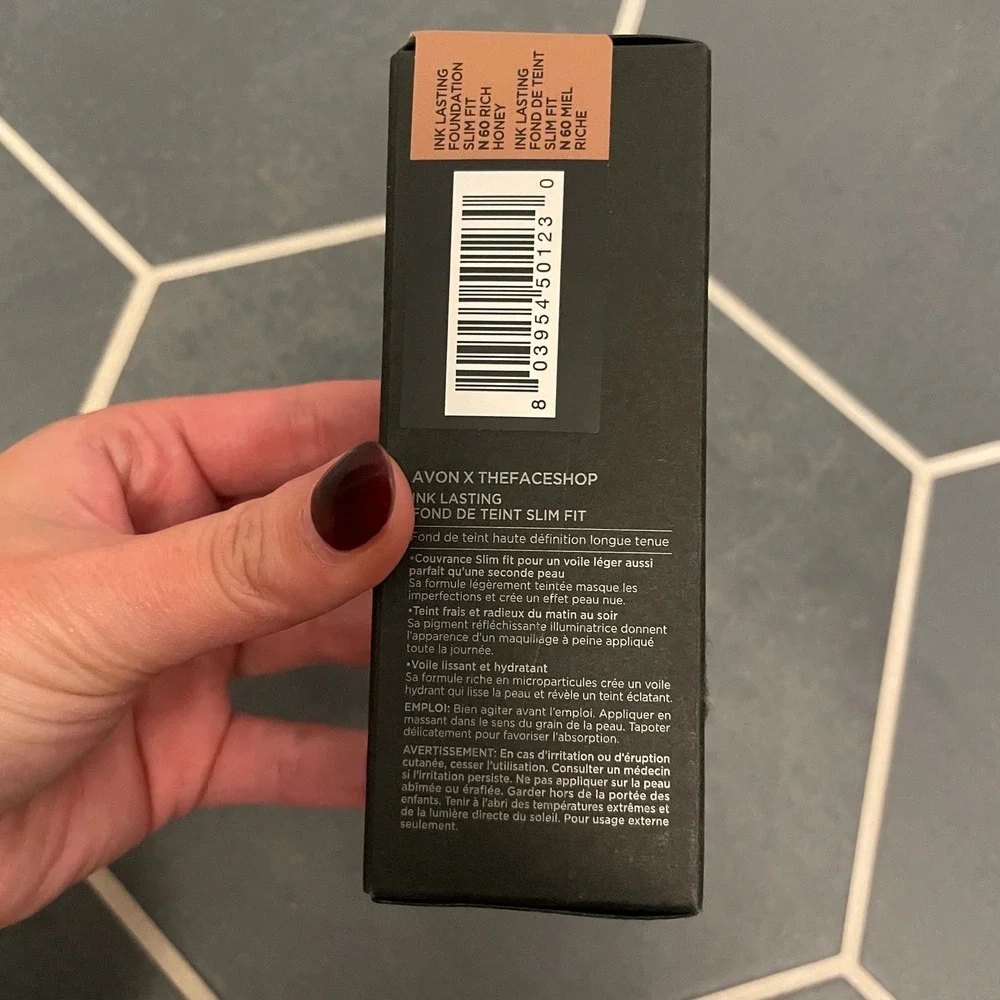 Avon x The‎ Face Shop Ink Lasting Foundation Slim Fit N60 Rich Honey